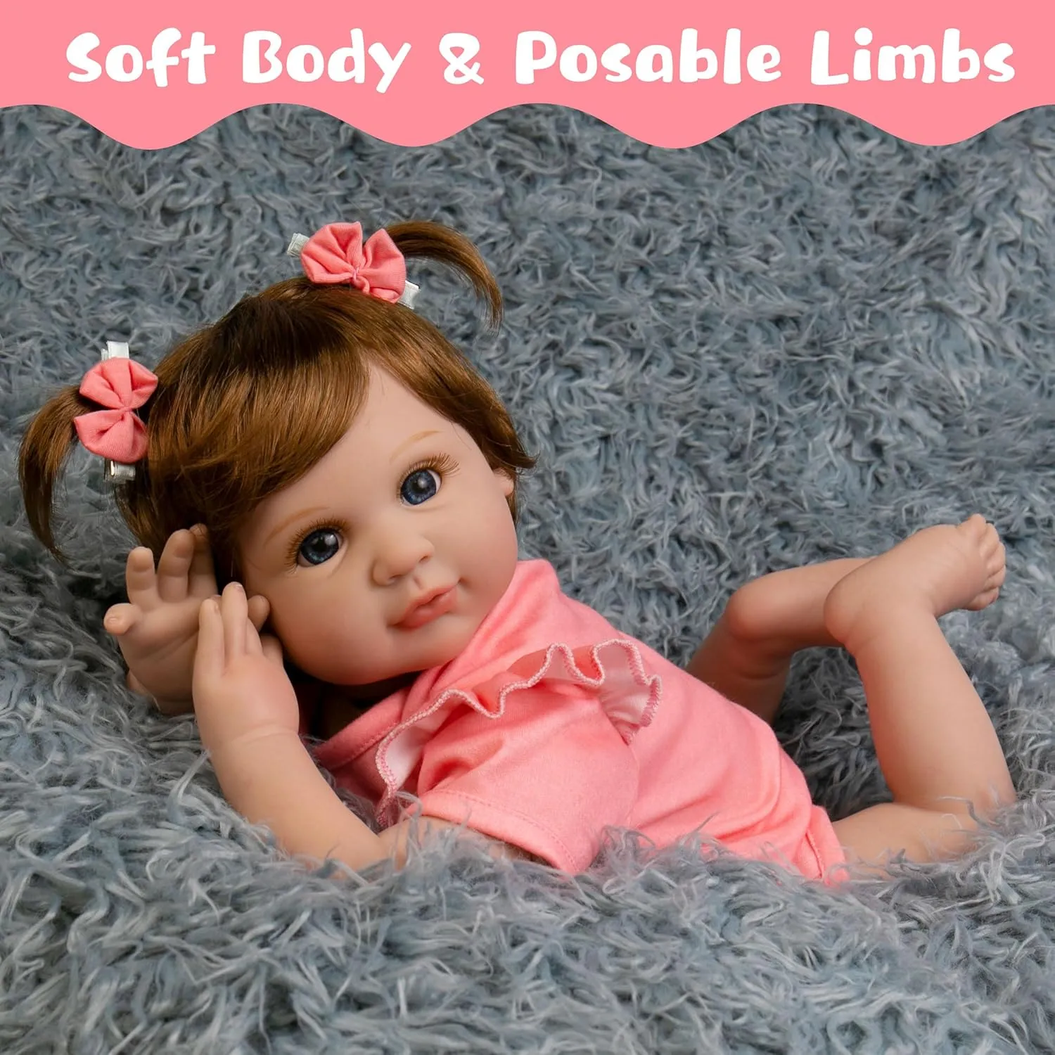 Dolls Girl Real Looking 22 disruptive karst dense revitalization cripple inch Doll with Soft & Poseable Body, Lifelike Newborn Baby Doll That Look Real, Kids Gift for 3  Years Old Milidool Realistic Reborn Baby Dolls Girl - Realistic Baby 