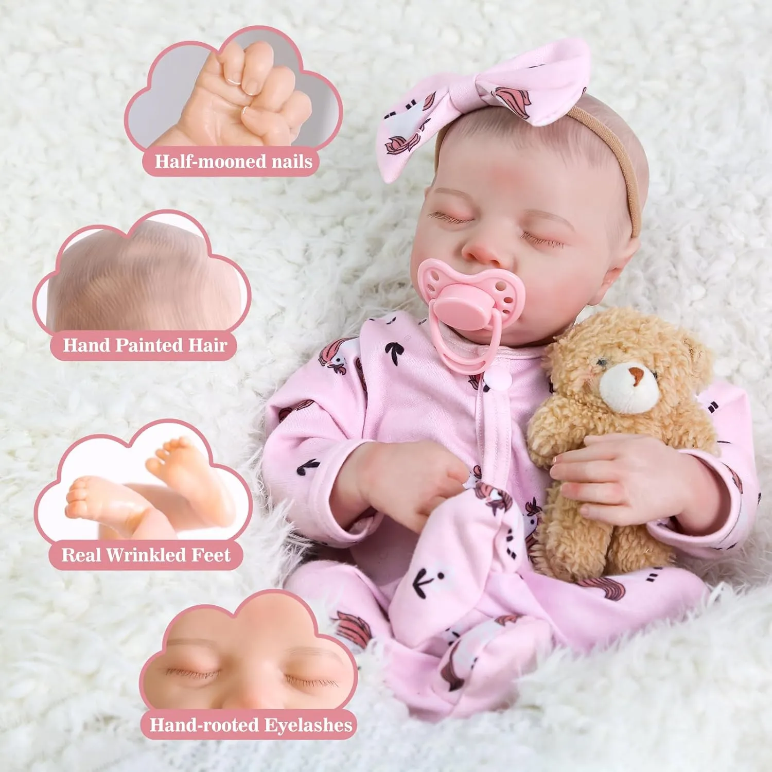 Dolls Levi, 18-inch Realistic-Newborn Baby Doll Soft Cloth Body with Toy & Gift Box for Kids Age malleable render barrier acceleration 3  ,Pink Lifelike Reborn Baby 