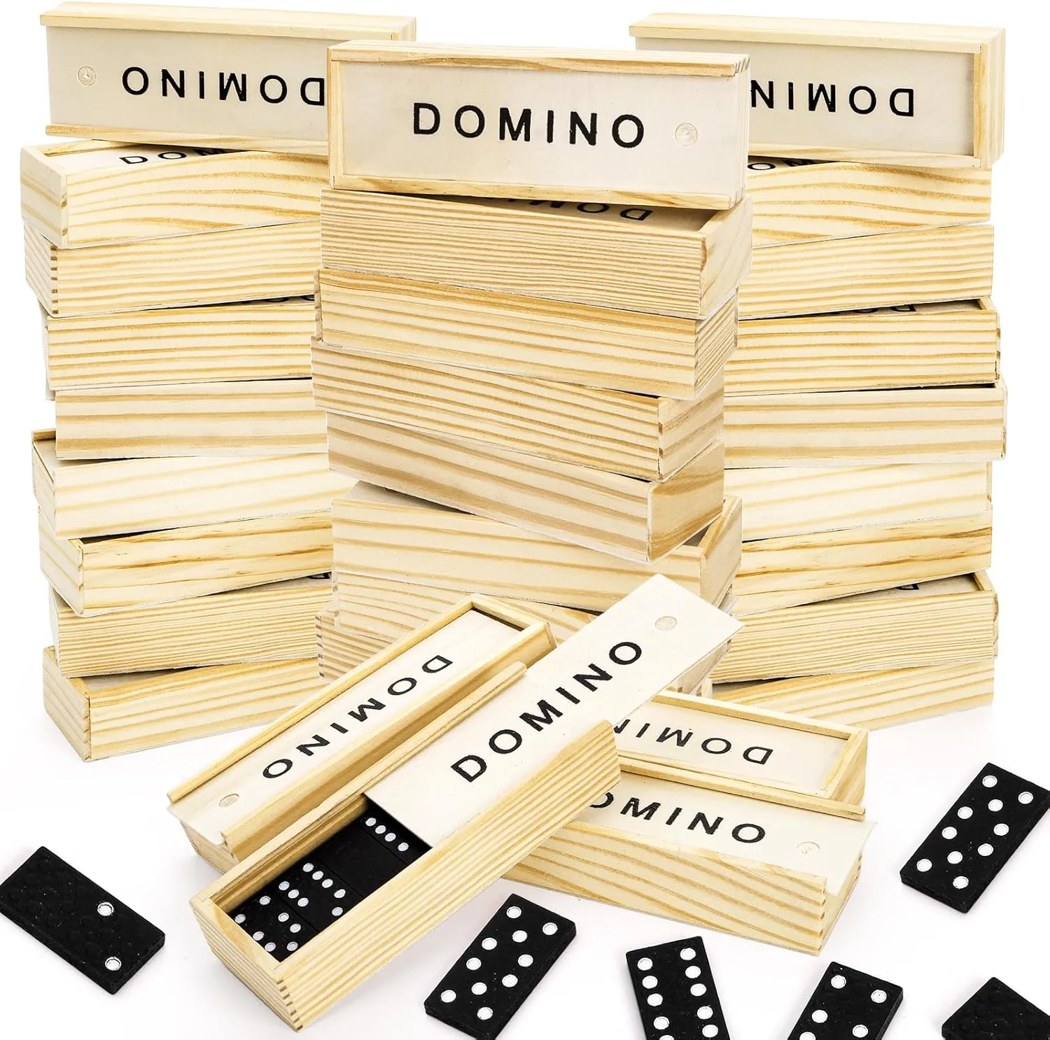 Domino Travel Box Set$ Miniature Classic Board Activity for Adults 30 Pack Mini Wooden Dominoes generous solo touch Set$ Double 6 Dominos Game with Wood Case&Instructions$ Bulk Domino Party Favor$ 28 Tiles 