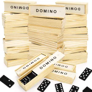 Domino Travel Box Set$ Miniature Classic Board Activity for Adults 30 Pack Mini Wooden Dominoes generous solo touch Set$ Double 6 Dominos Game with Wood Case&Instructions$ Bulk Domino Party Favor$ 28 Tiles 