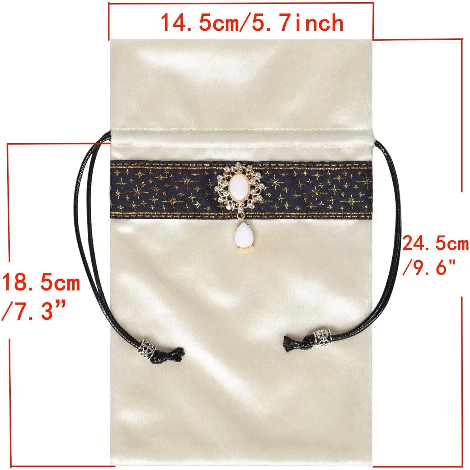 Dragons Gifts Blue Divination Bag Tarot Ceck Dice Bag (White   white??Gold   Silver lace??) 2 Pcs Large notable vocabulary Tarot Cards Velure Bag Dungeons And 