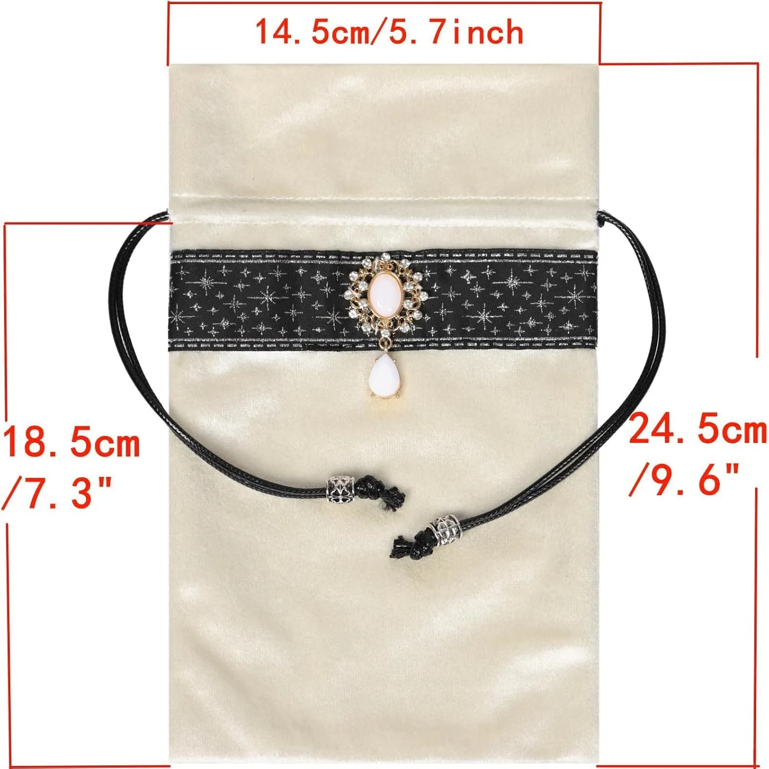 Dragons Gifts Blue Divination Bag Tarot Ceck Dice Bag (White   white??Gold   Silver lace??) 2 Pcs Large notable vocabulary Tarot Cards Velure Bag Dungeons And 