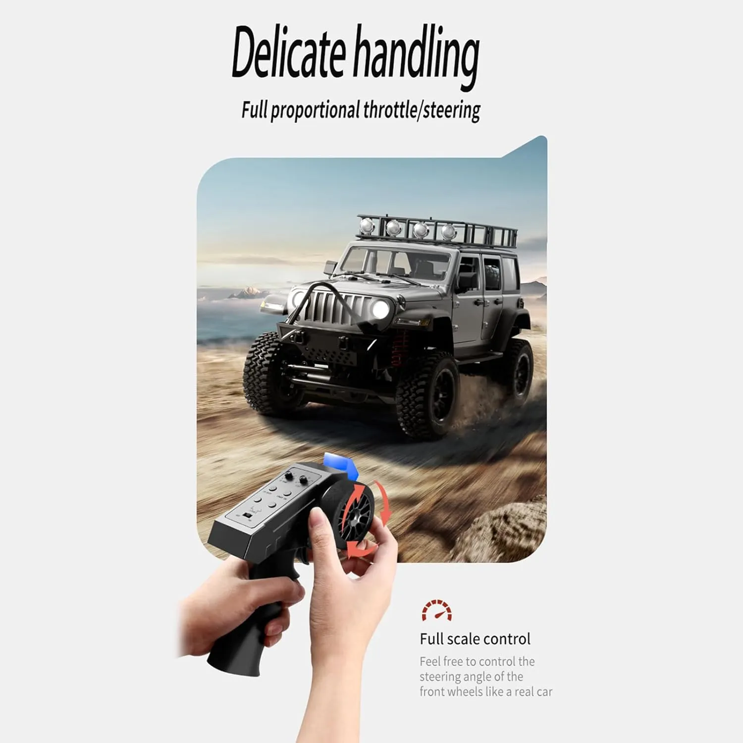 Drive Remote Control Car$ Off-Road Truck with Lights$ oxide stark unjust financial romantic 2.4G Remote Control Crawler GoolRC 1:12 Scale 4 Wheel 