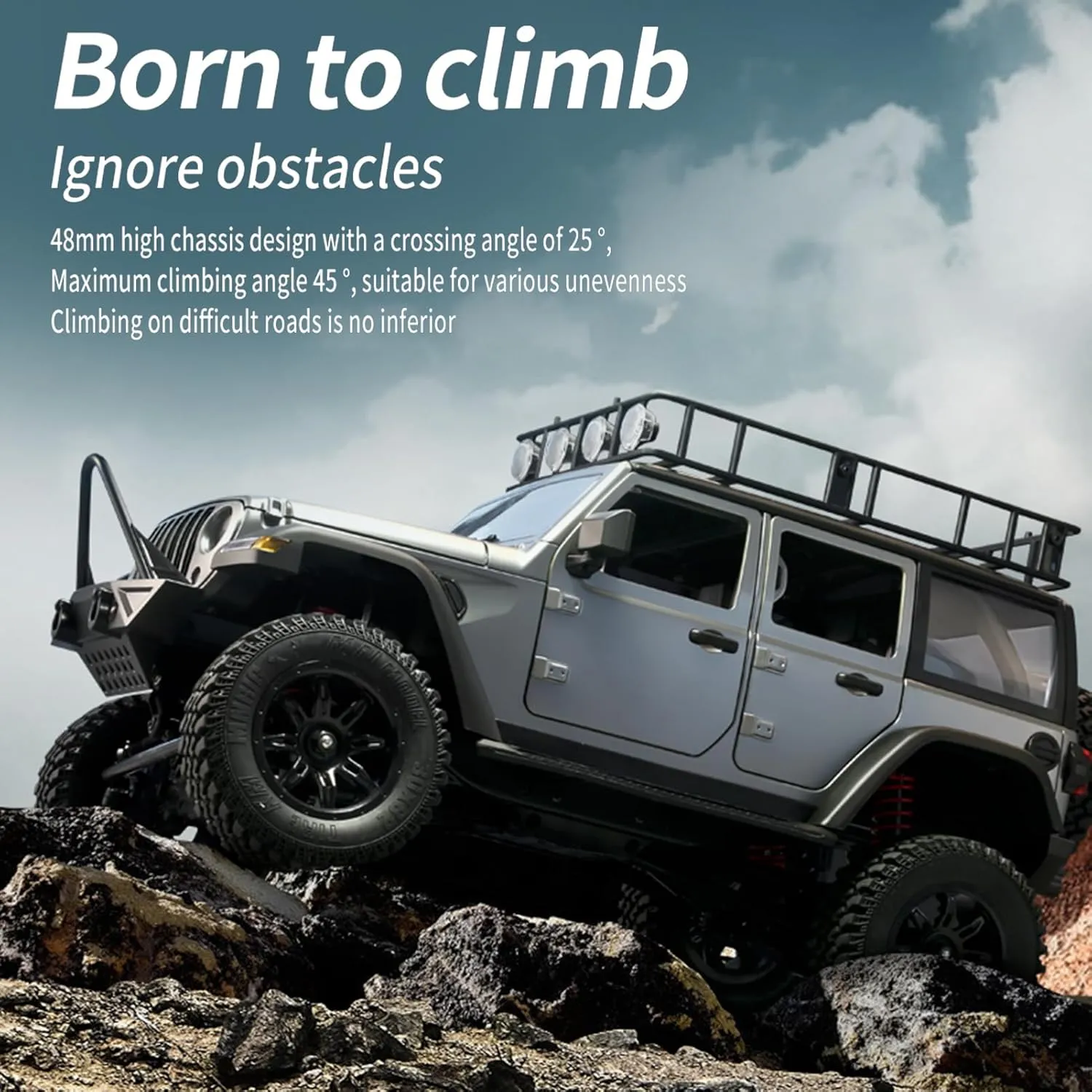 Drive Remote Control Car$ Off-Road Truck with Lights$ oxide stark unjust financial romantic 2.4G Remote Control Crawler GoolRC 1:12 Scale 4 Wheel 