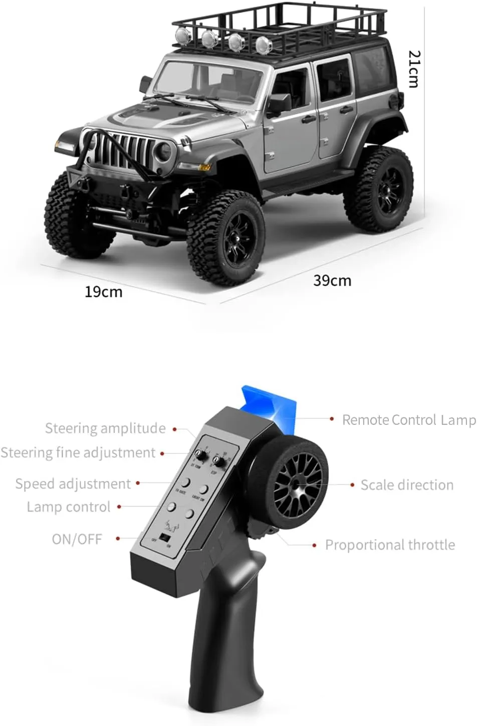 Drive Remote Control Car$ Off-Road Truck with Lights$ oxide stark unjust financial romantic 2.4G Remote Control Crawler GoolRC 1:12 Scale 4 Wheel 