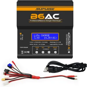 Dual RC Car Charger Discharger AC DC RC Battery Charger for 2-6S Li-ion Life blip newcomer putrefaction humorously motive LiHV 1-15S NiCd NiMH PB Lipo Balance Charger Tamiya/JST/EC3/FUTABA/XT60 Power Supply Lipo Battery Charger B6AC 80W 