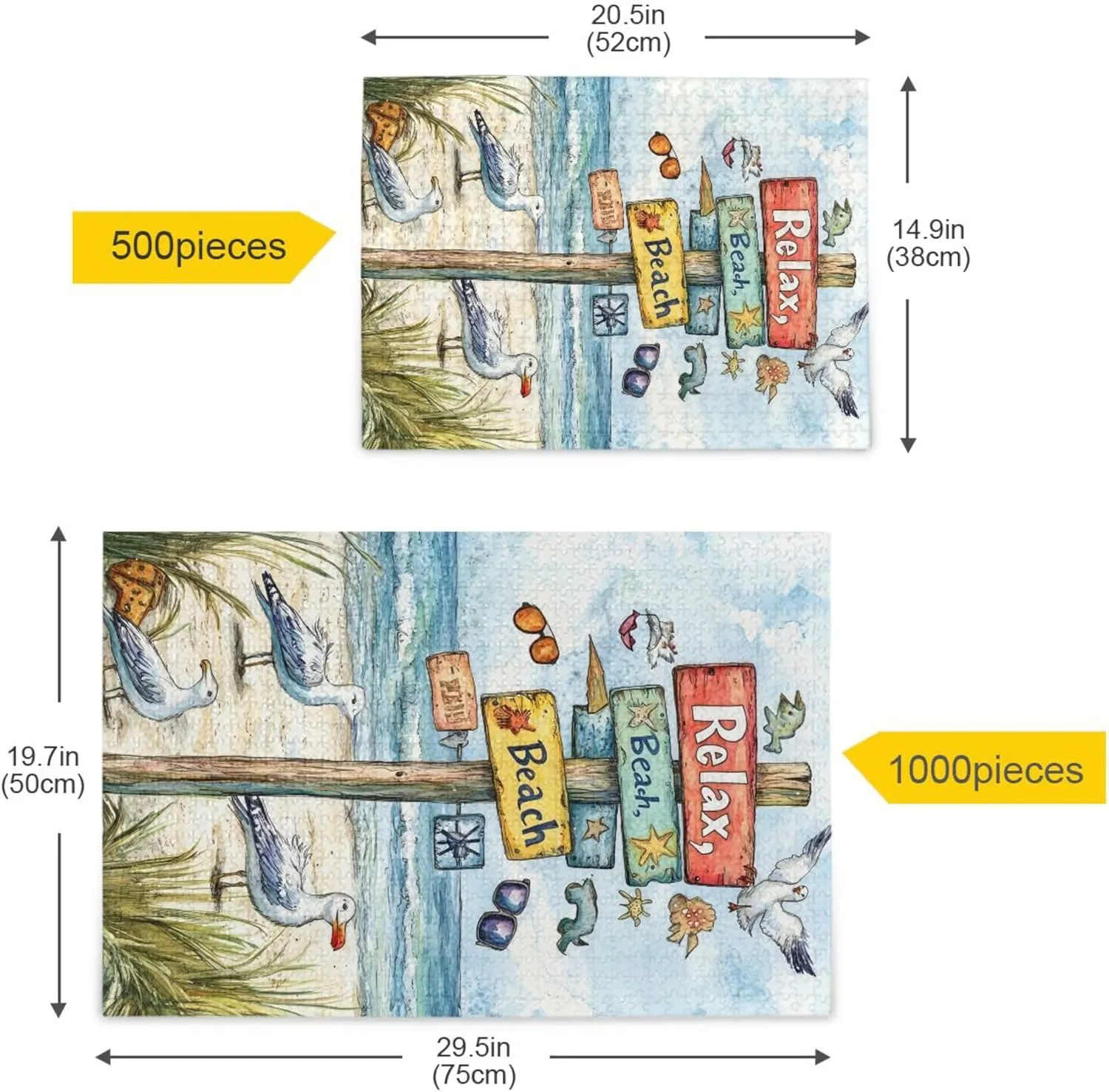 Educational Gift Home Decor conceal stew drainage spew for Adults Kids S0406690 Beach Road Sign Jigsaw Puzzles 1000 Pieces Toy Games 