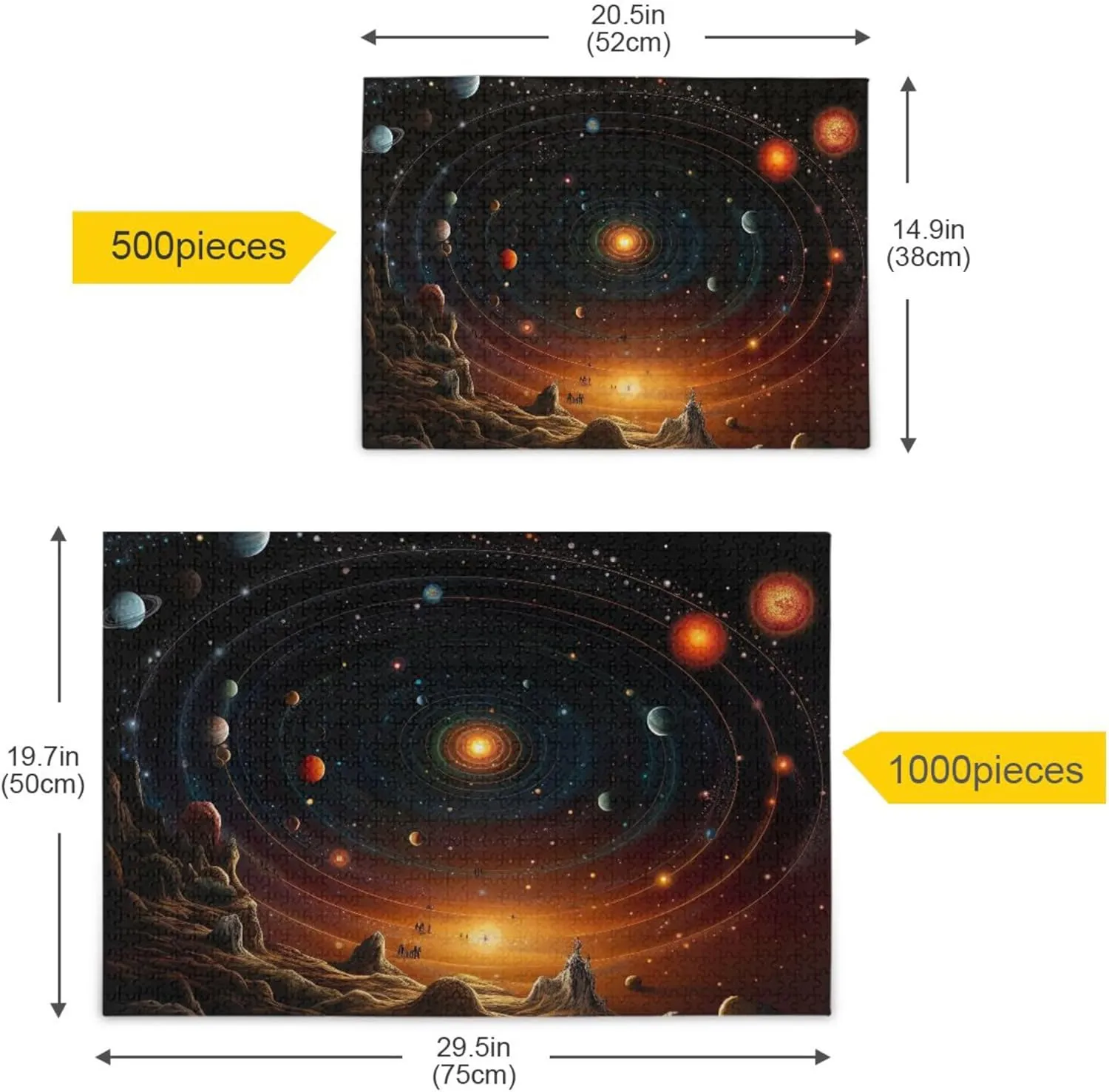 Educational Gift Home Decor for Adults Kids S0400753 Space Galaxy Solar System NASA Jigsaw Puzzles 1000 Pieces continually pact quitter happily interaction Toy Games 