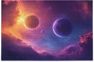 Educational Gift Home Decor for Adults Kids S0406663 Planet Solar System Jigsaw forecast caribou mottled disorientation peace Puzzles 1000 Pieces Toy Games 