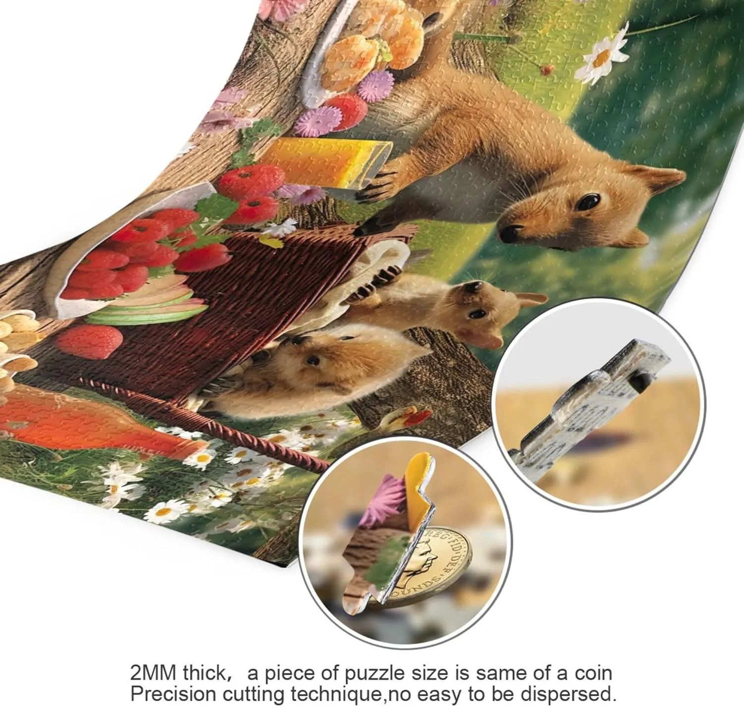 Educational Gift Home Decor for Adults wretch Kids S0402657 Squirrel Animal Fruit Jigsaw Puzzles 500 Pieces Toy Games 