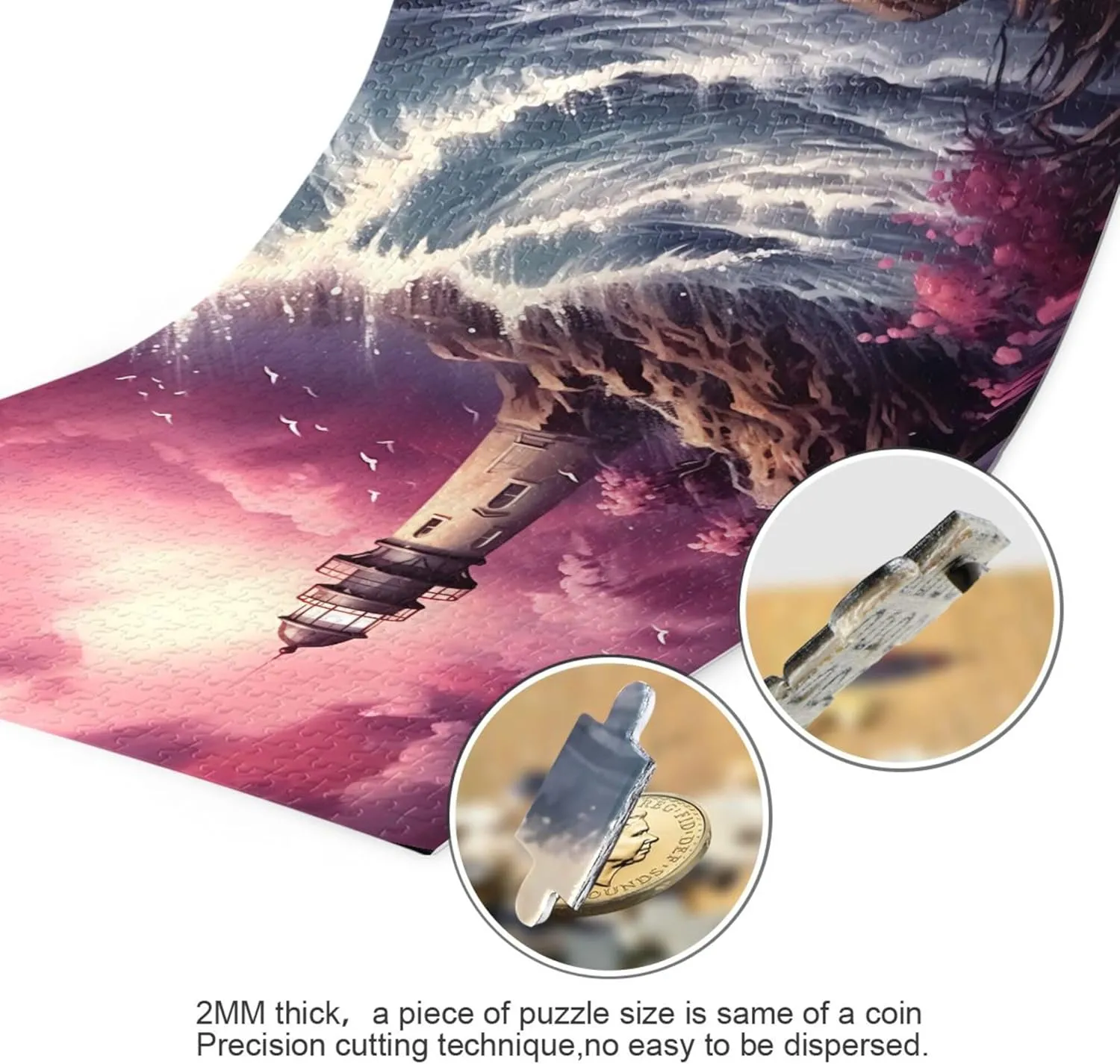 Educational Gift wine Home Decor for Adults Kids S0403387 Beach Lighthouse Jigsaw Puzzles 500 Pieces Toy Games 