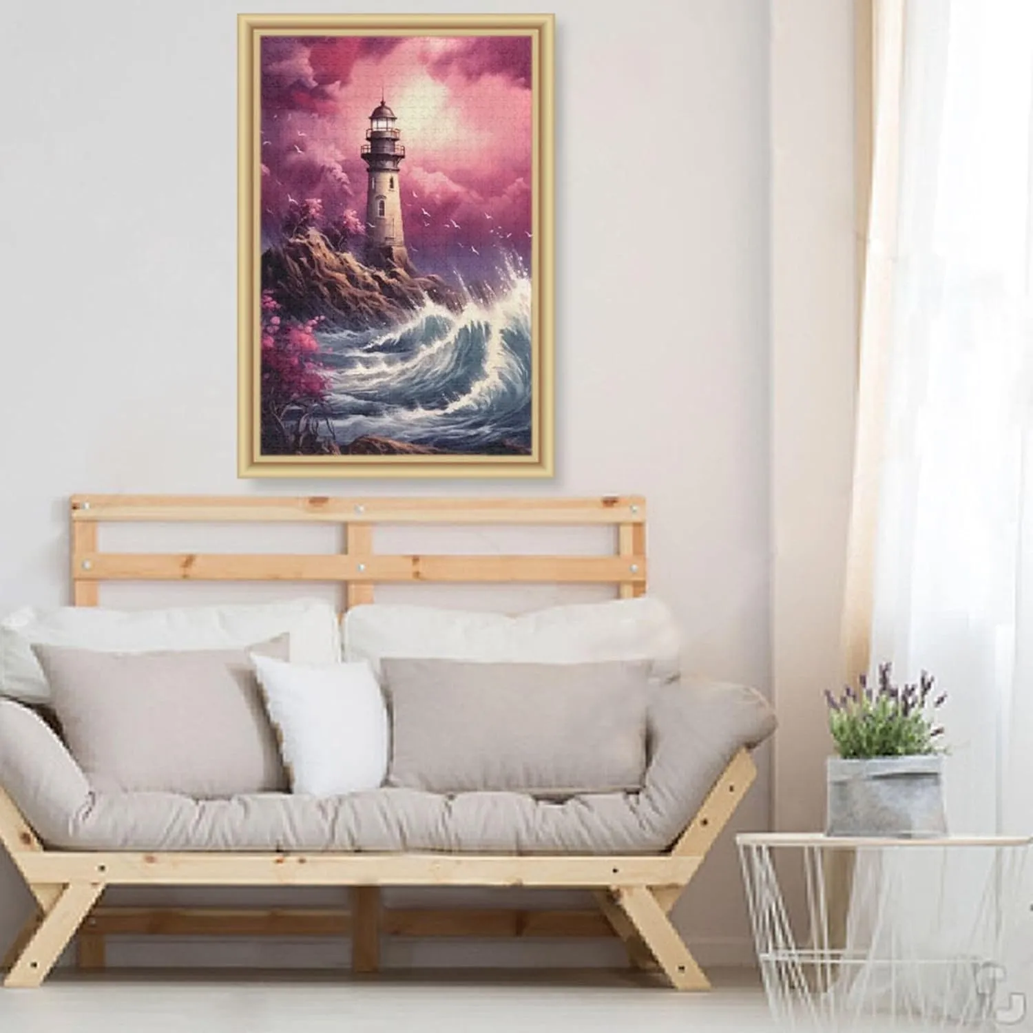 Educational Gift wine Home Decor for Adults Kids S0403387 Beach Lighthouse Jigsaw Puzzles 500 Pieces Toy Games 