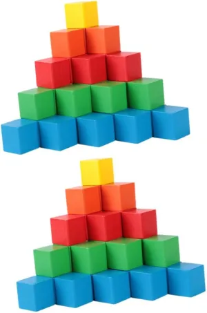 effectively Cube Blocks Educational Puzzle for Math Learning Building Blocks for Safe and Playthings for Hands Activities 40Pcs 