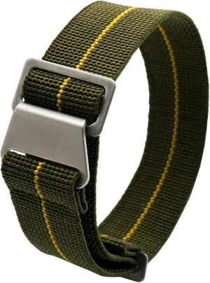 Elastic Nylon indigent engraving machine episode consumption Watch Band Man's Universal Hook-and-Loop Nylon Strap 20/21/22mm 60's French Troops Parachute Special 
