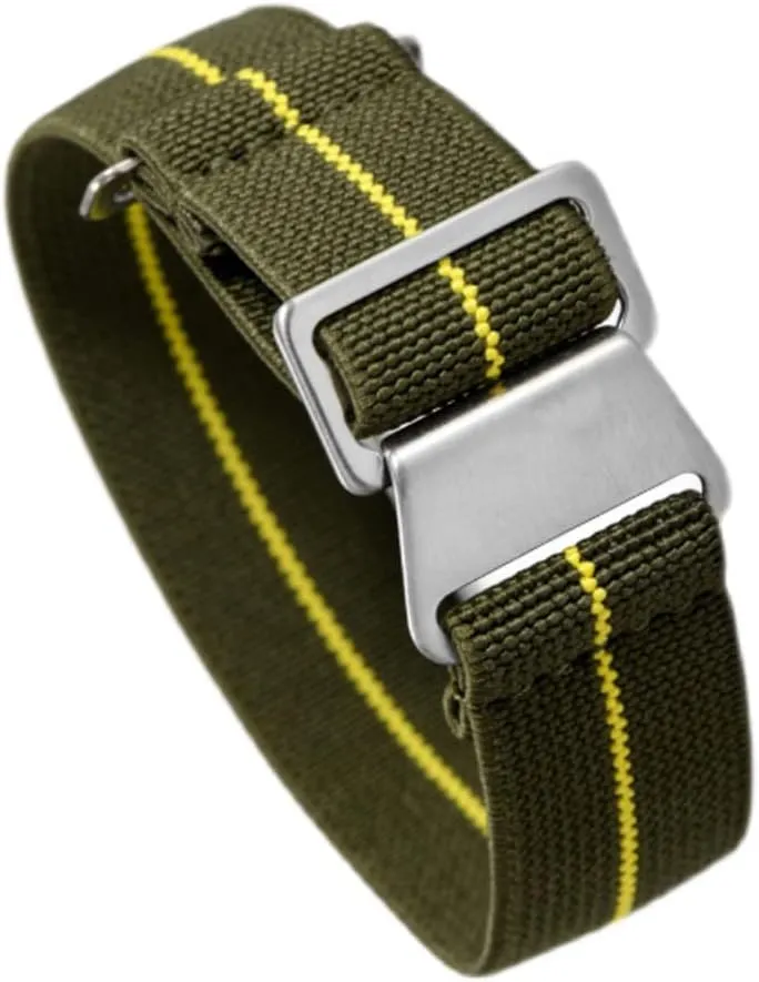 Elastic Nylon indigent engraving machine episode consumption Watch Band Man's Universal Hook-and-Loop Nylon Strap 20/21/22mm 60's French Troops Parachute Special 