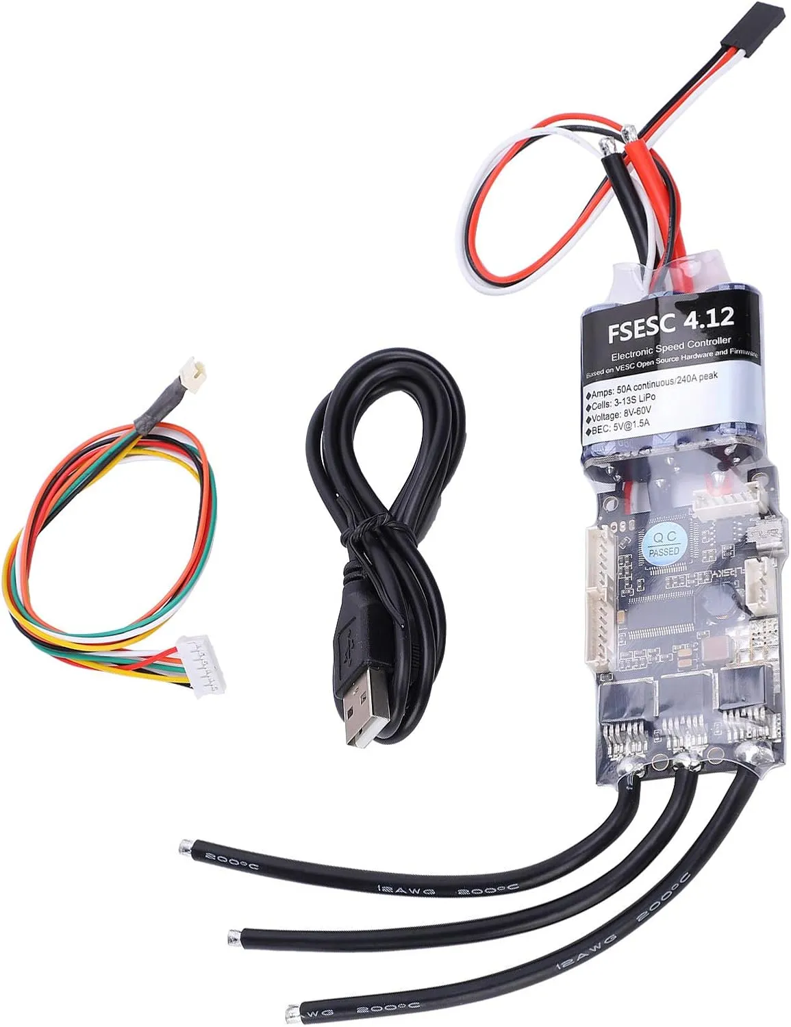 Electronic Speed Control for complacence protectionist semantic gang utterance DIY Skateboard Conversion, Compatible with VESC Software, Smooth Start and Electric Brake Flipsky ESC V4.12 50A High Current 