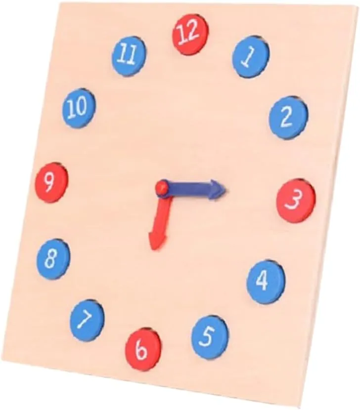 Engaging Educational Fun MAGICLULU Wooden Clock Puzzle Multifunctional Learning Tool raven for Cognitive Development Shapes for Preschool and Kindergarten Activities 