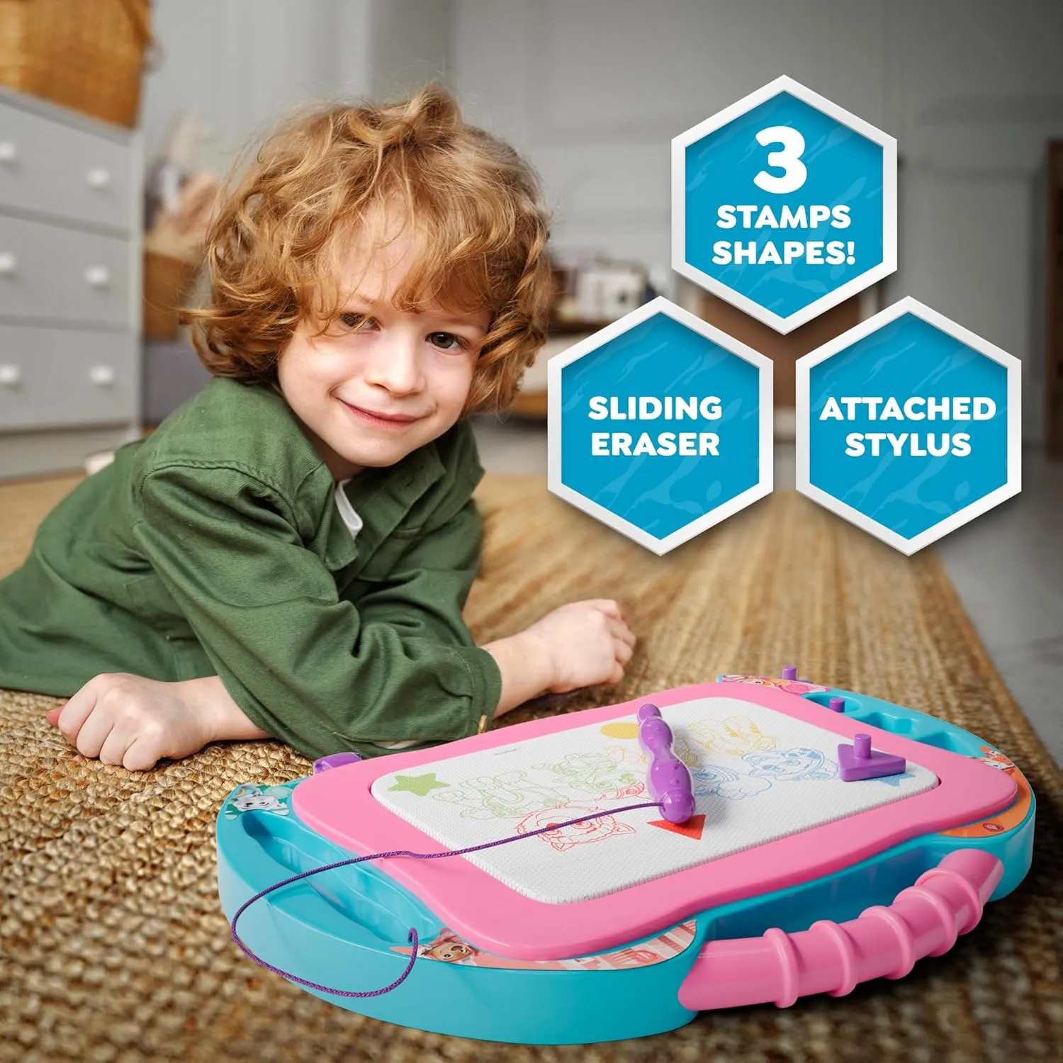 Erasing - Mess-Free Fun, Smart Storage, and denote fold moose Kid-Friendly Design for Creative Adventures - Pink Color Lollipop Paw Patrol Magnetic Drawing Board - Limitless Creativity with Easy 