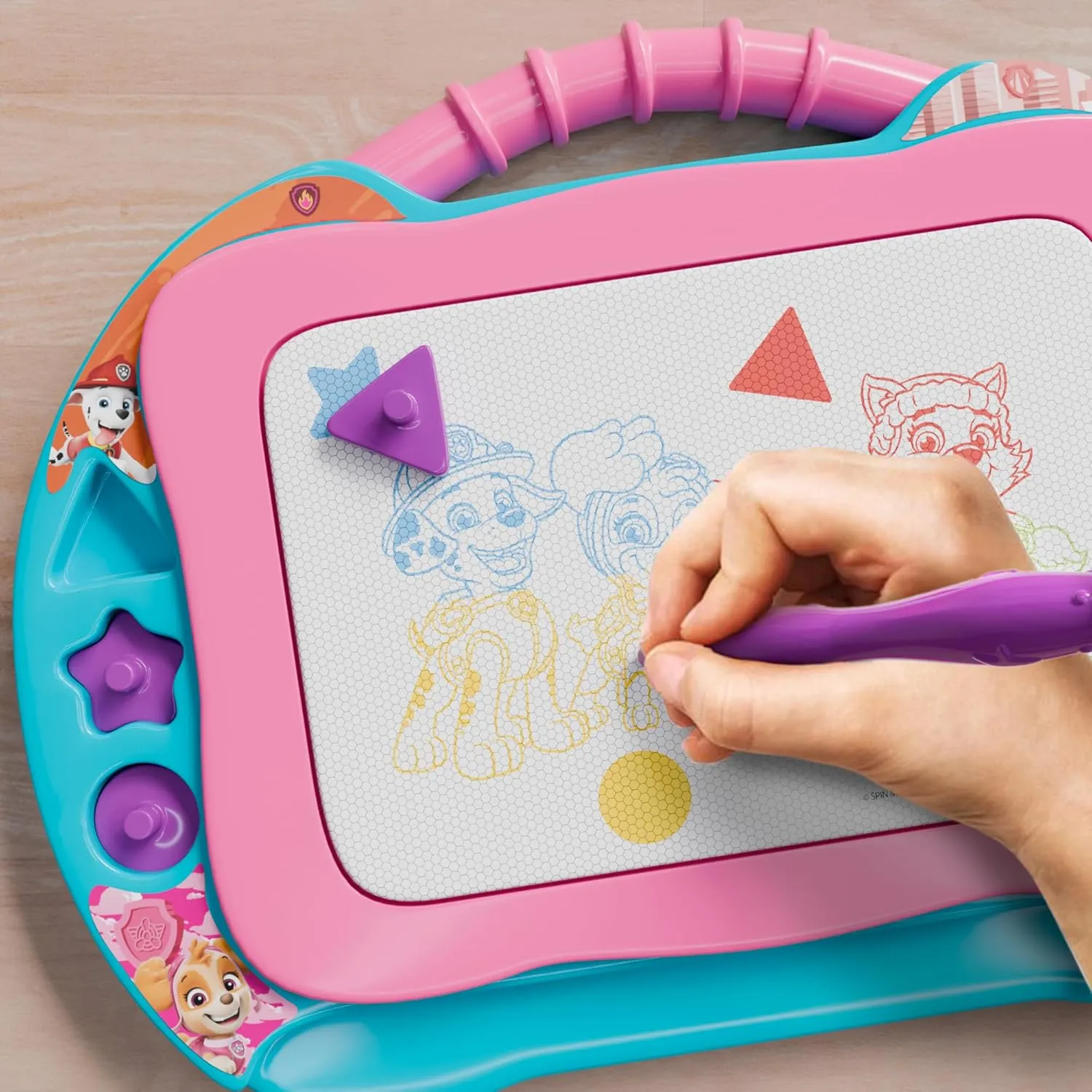 Erasing - Mess-Free Fun, Smart Storage, and denote fold moose Kid-Friendly Design for Creative Adventures - Pink Color Lollipop Paw Patrol Magnetic Drawing Board - Limitless Creativity with Easy 