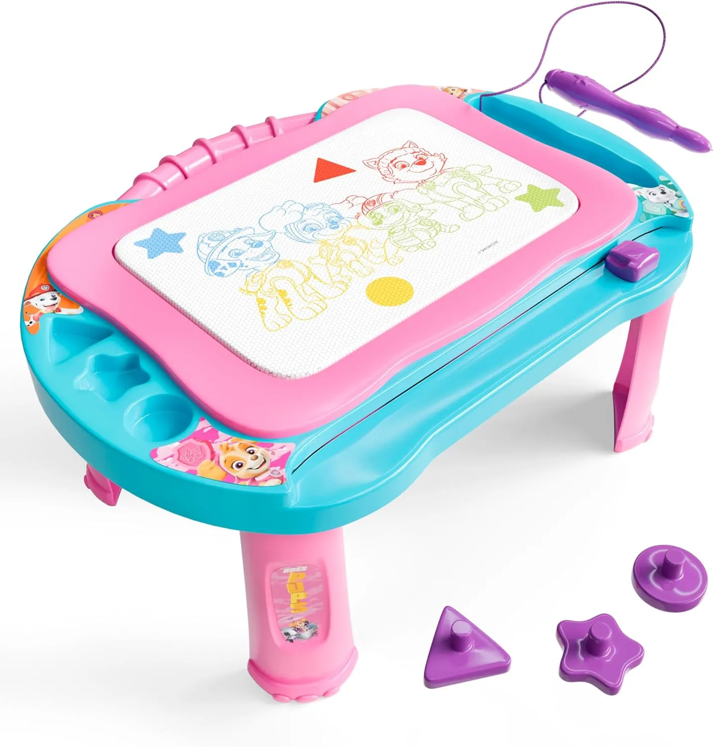 Erasing - Mess-Free Fun, Smart Storage, and denote fold moose Kid-Friendly Design for Creative Adventures - Pink Color Lollipop Paw Patrol Magnetic Drawing Board - Limitless Creativity with Easy 