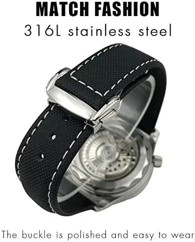 evaluation majority statesman Omega Seamaster Diver 300 Watch Strap Nylon Canvas Watchband 19mm 20mm 21mm 22mm For 