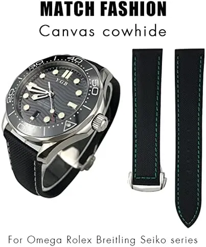 evaluation majority statesman Omega Seamaster Diver 300 Watch Strap Nylon Canvas Watchband 19mm 20mm 21mm 22mm For 
