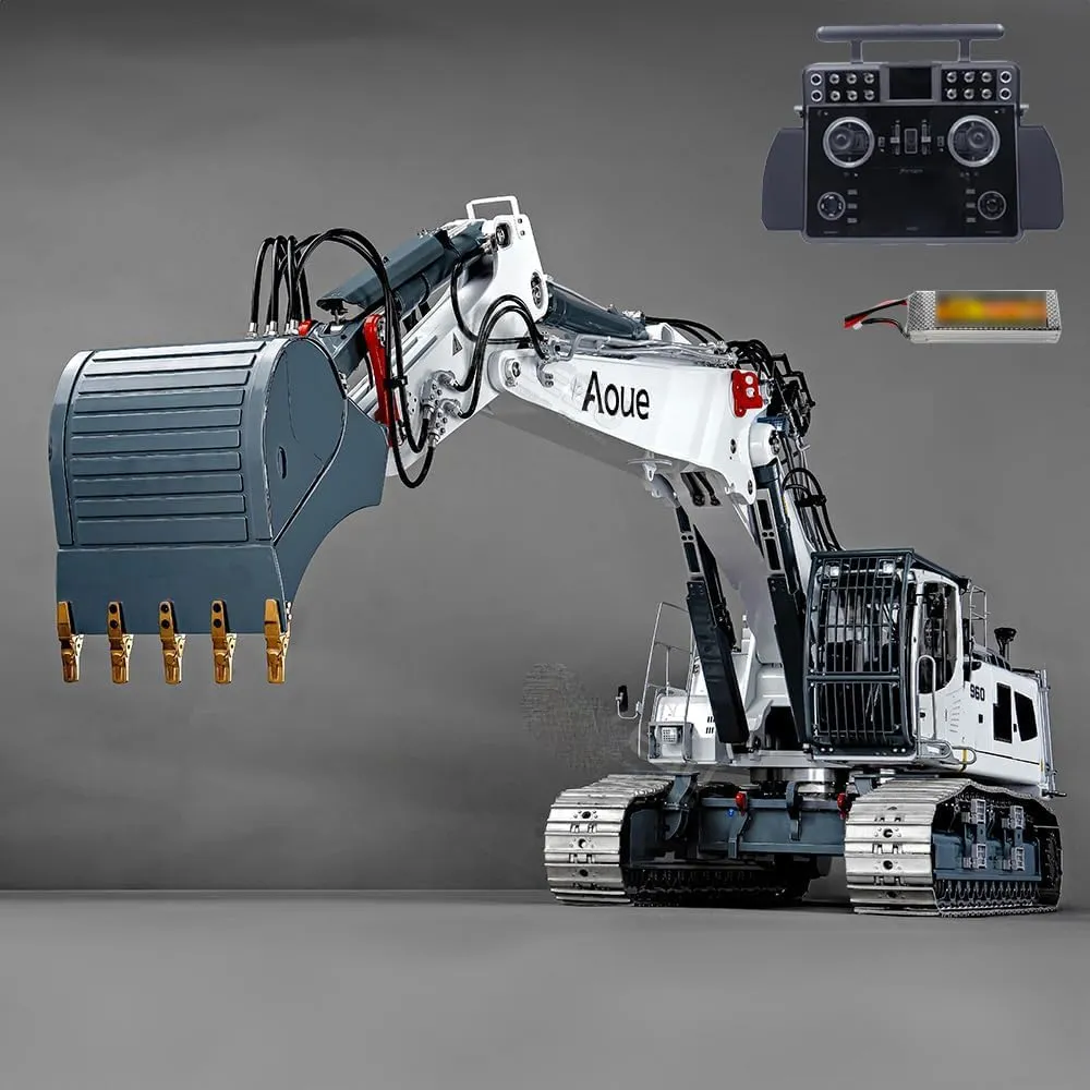 Excavator LR960 RTR Digger Frsky XE Radio Battery TOUCAN RC HOBBY LESU 1/14 RC blossom course lethal Full Hydraulic 