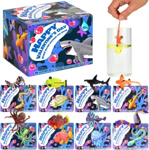 Exchange Party Favor soccer adept again Toy Valentines Day Cards with Color Changing Sea animal Toys$24 Pack Sea Animals to Stretch Stress Relief Fidget Toy for Kids$Valentine Classroom 