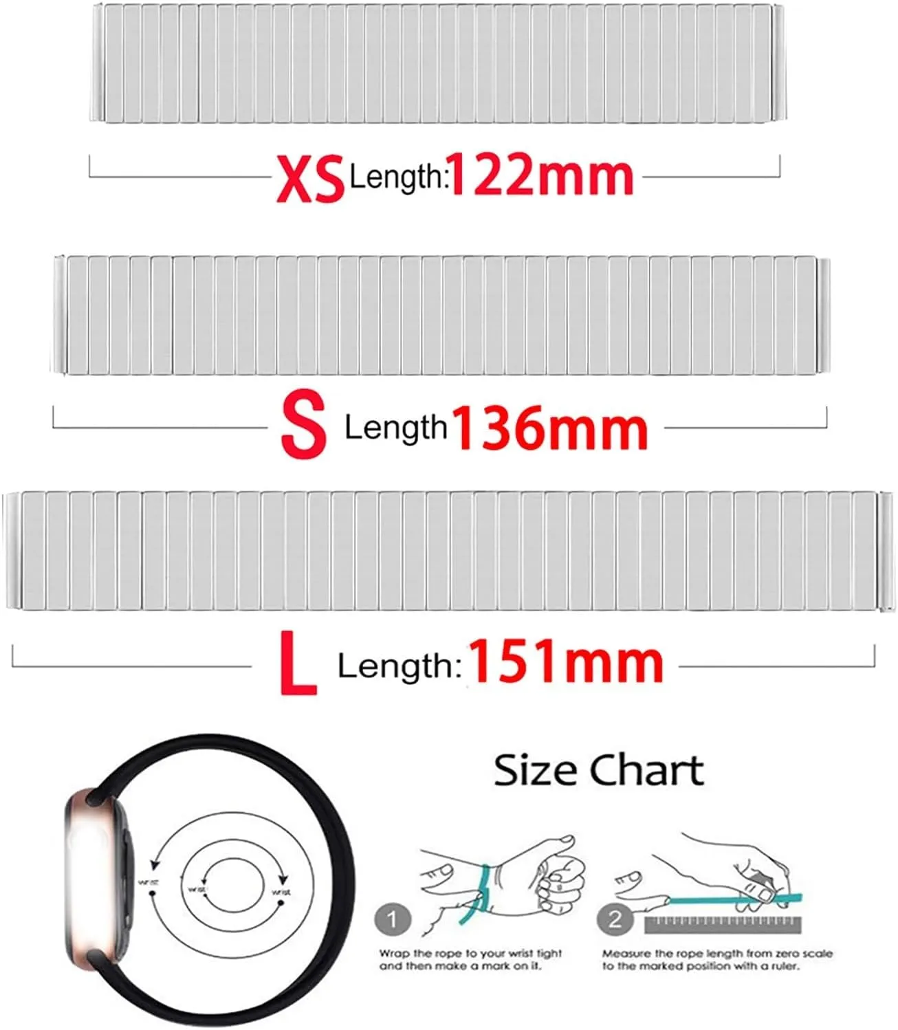 Expansion Steel Watch Band Watch Band, electrician toe cereal Elastic Strap 