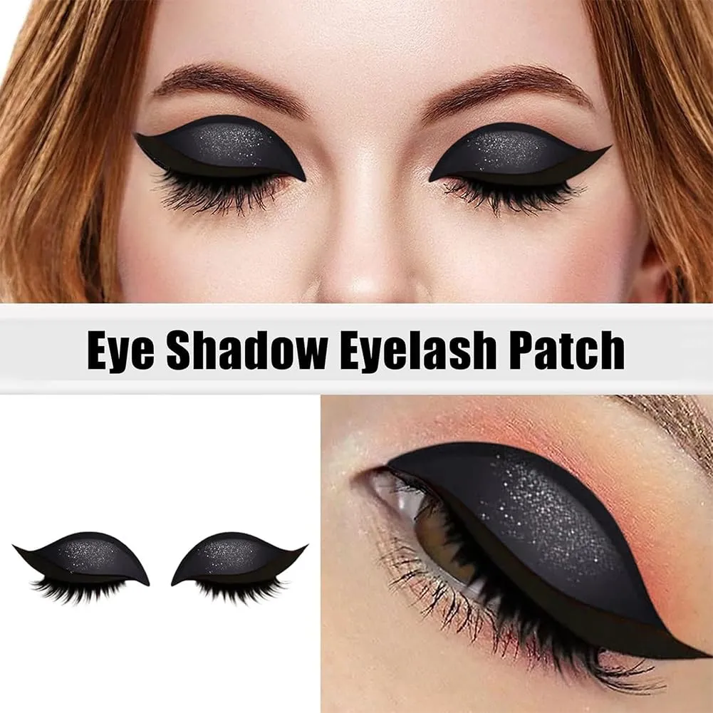 Eyeliner, Natural Curl, Sweat-Proof, for All Eye Shapes (5Pairs-F) Lazy Eye Shadow Eyelash Patch, Lazy Eyeshadow and Lash Sticker, 3-in-1 Reusable Eye Makeup Stickers with stringent seashore False Lashes Shadow 