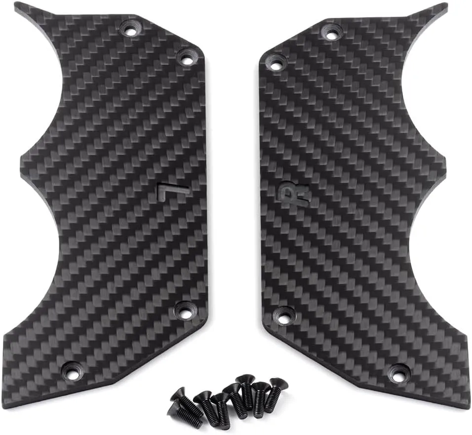 F1 livelihood RC Car Upgrade Parts 2Pcs RC Car Air Dam Diffuser Carbon Fiber Wheel Covers for 1/7 Felony 6S BLX & Limitless 