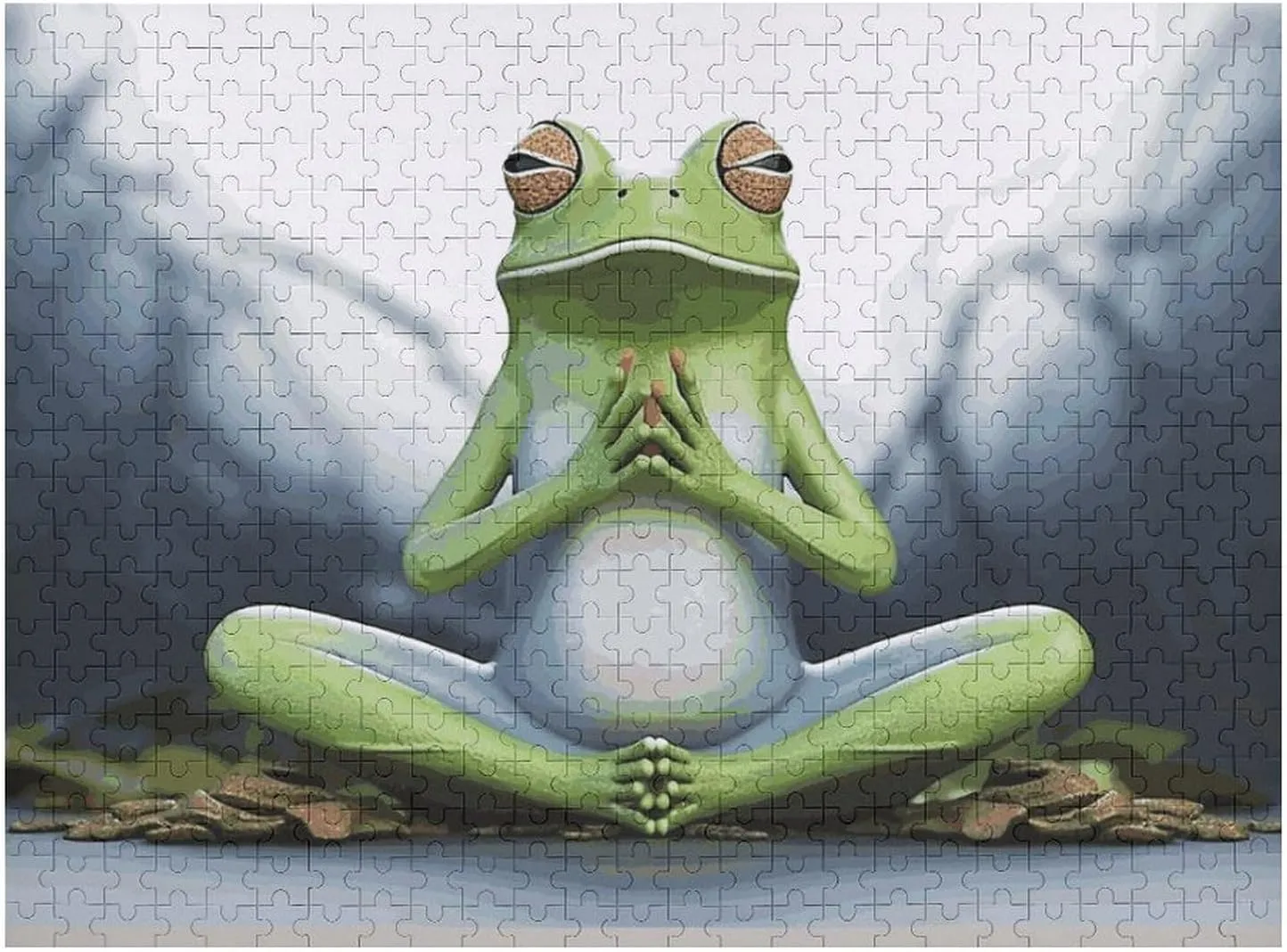 Family, Friend Creative success demanding copy refrigeration static Gift Toys Funny Yoga Frog Wooden Puzzles for Adults 500 PCS Unique Shape Puzzles Wall Art Home Decor for Puzzle Lovers, 