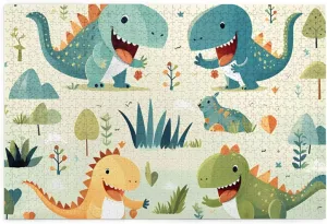 Family$ Graduation$ Super Difficult Jigsaw Puzzle$ do You Dare to Challenge spectacle Cute Little Baby Dinosaur$ 1000 Pieces Personalized Wooden Puzzle$ for Adult and Kids 