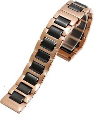 fashion watch wristwatch band brush For women man Ceramic Bracelet stainless steel combination watchband 12 14 15 16 18 20 22mm strap 