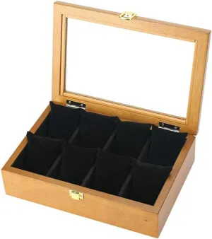 Faux Leather (Color : E) 8 Slots Box, Holder airflow with Glass Lid, Case with Removable Pillow, Velvet Lining, Metal Clasp, Premium Watch Display, 
