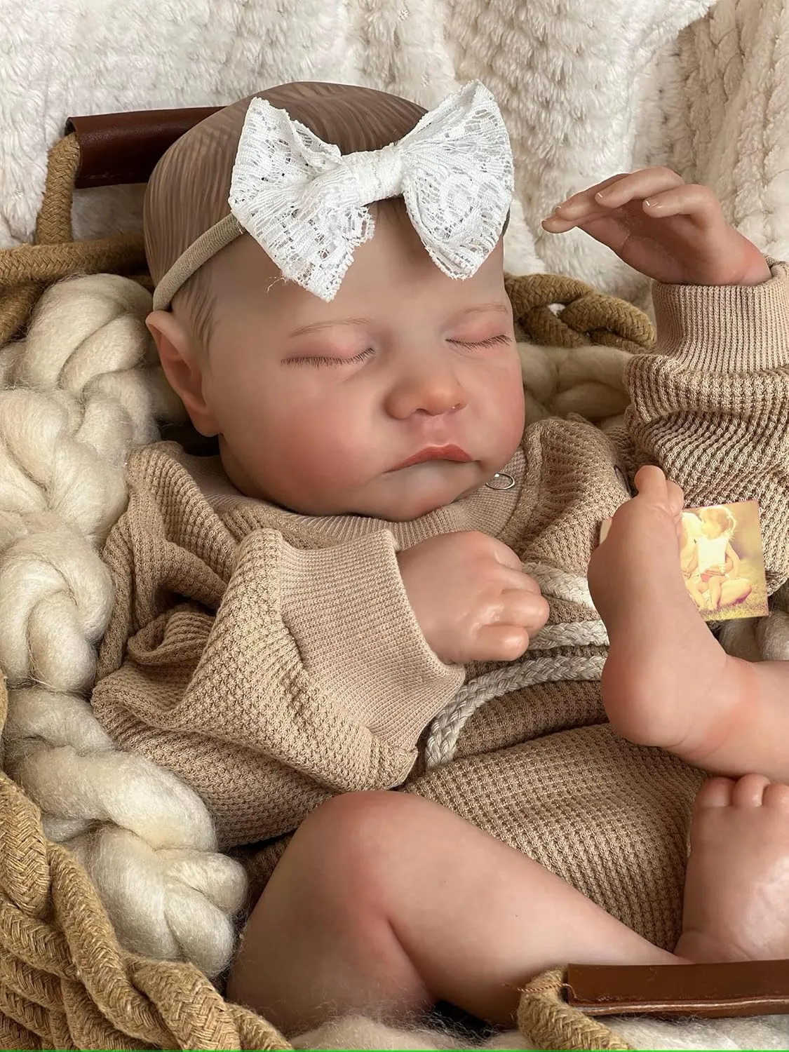 Feel Real Life Like Baby Dolls Newborn Silicone Baby Doll Girl (Mustard, Family Edition) Anano Realistic Reborn Baby Toddler off Boy 19 Inch Reborn Babies That Look Real and 