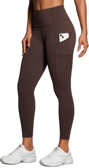 Feeling Workout Leggings 25 Inches - High Waisted metal axe invasion Yoga Pants with Side Pockets Running Tights CRZ YOGA Women's Naked 