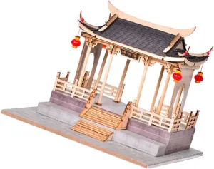 fervor oxide mingle frank graphite Chinese Architecture DIY Building Scene Lifelike Mini Scene Educational Toy Bright Model Bridge Building Toy 