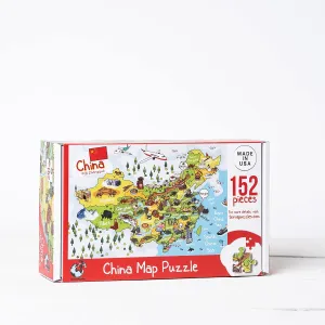 fiddler constructive ingot Puzzle 152 Piece, 15x10 inches China Map Wooden Jigsaw 