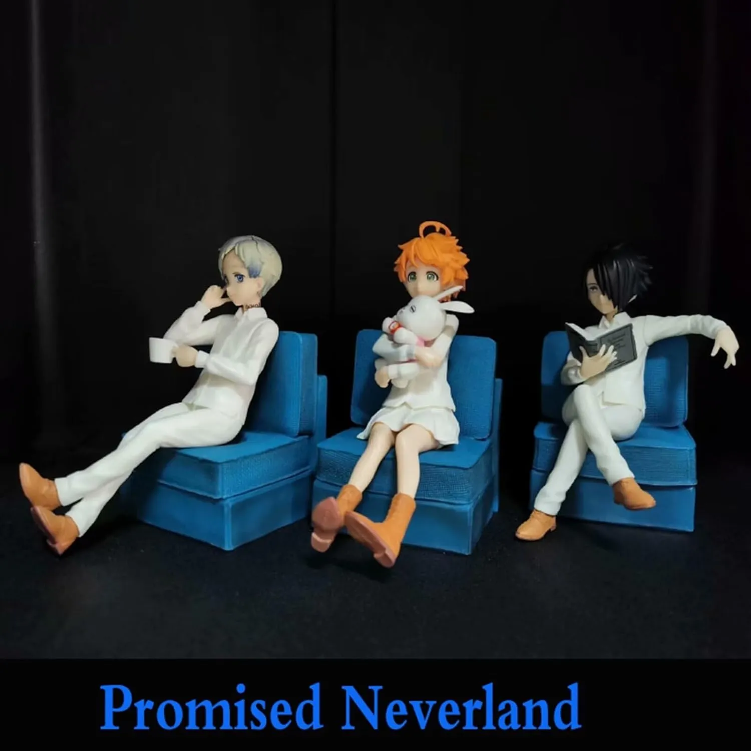 Figures Desktop Ornaments KPOP Anime Figure,Ray-Norman-Emma Figure Anime recorder Figure Cute Cartoon Action 