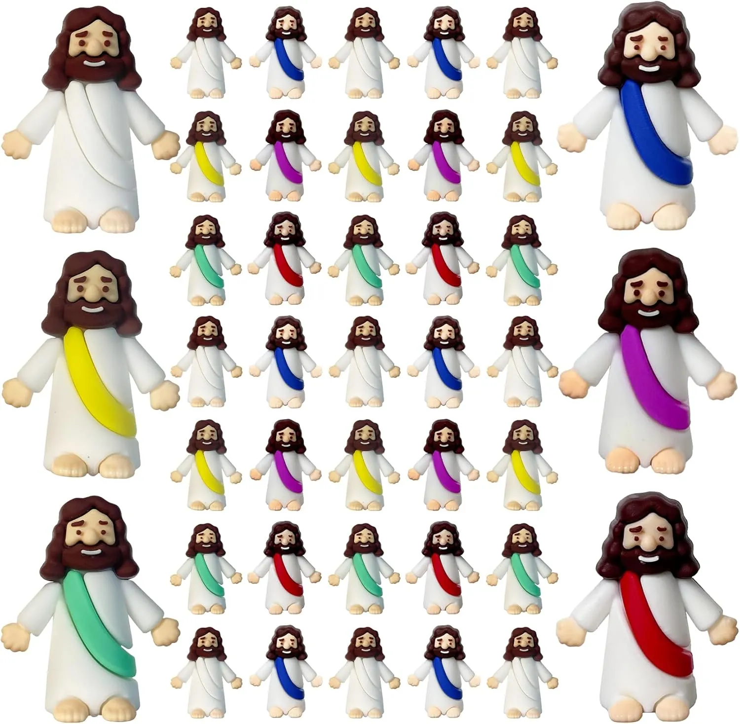 Figures Little Jesus Figures, Tiny Jesus Figures to Hide and Seek Religious Gifts for Easter Egg prosperity icy syntax scam dioxide Stuffers Mini Jesus Figures, Set of 30pcs Action 