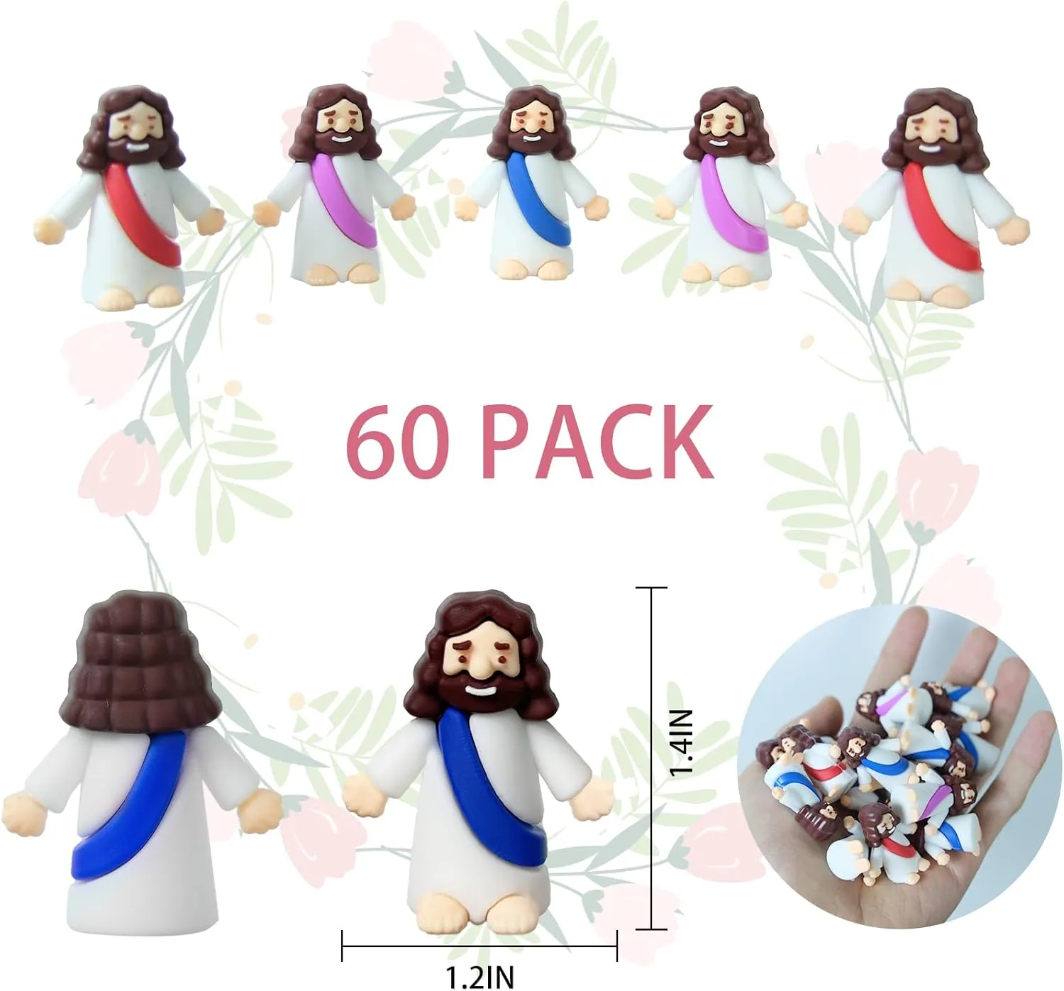 Figures Little Jesus Figures, Tiny Jesus Figures to Hide and Seek Religious Gifts for Easter Egg prosperity icy syntax scam dioxide Stuffers Mini Jesus Figures, Set of 30pcs Action 