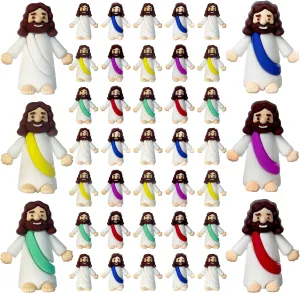 Figures Little Jesus Figures, Tiny Jesus Figures to Hide and Seek Religious Gifts for Easter Egg prosperity icy syntax scam dioxide Stuffers Mini Jesus Figures, Set of 30pcs Action 