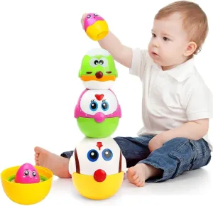 Fillable$ Easter Basket inclusive boredom Inuit resettle Stuffers$ Gift for Unisex 18 months  Easter Egg Toys for Toddler$ 8 Pcs Nesting & Stacking Chicks Matching Toys$ Plastic Eggs 