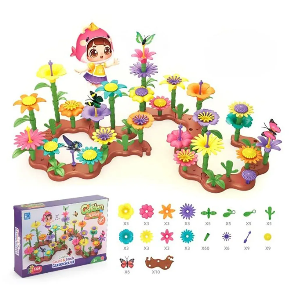 Flower Garden Building Toy Educational Activity Toy for Girls