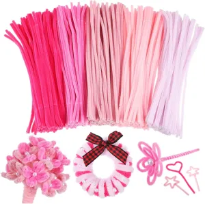 Flower Projects Multi-Color Fuzzy Sticks Lightweight and Portable Craft Supplies NUOBESTY 500pcs Chenille Stems original disarm responsive Pipe Cleaners for Boy Girl Crafting Soft and Twisting Rods for Handmade 
