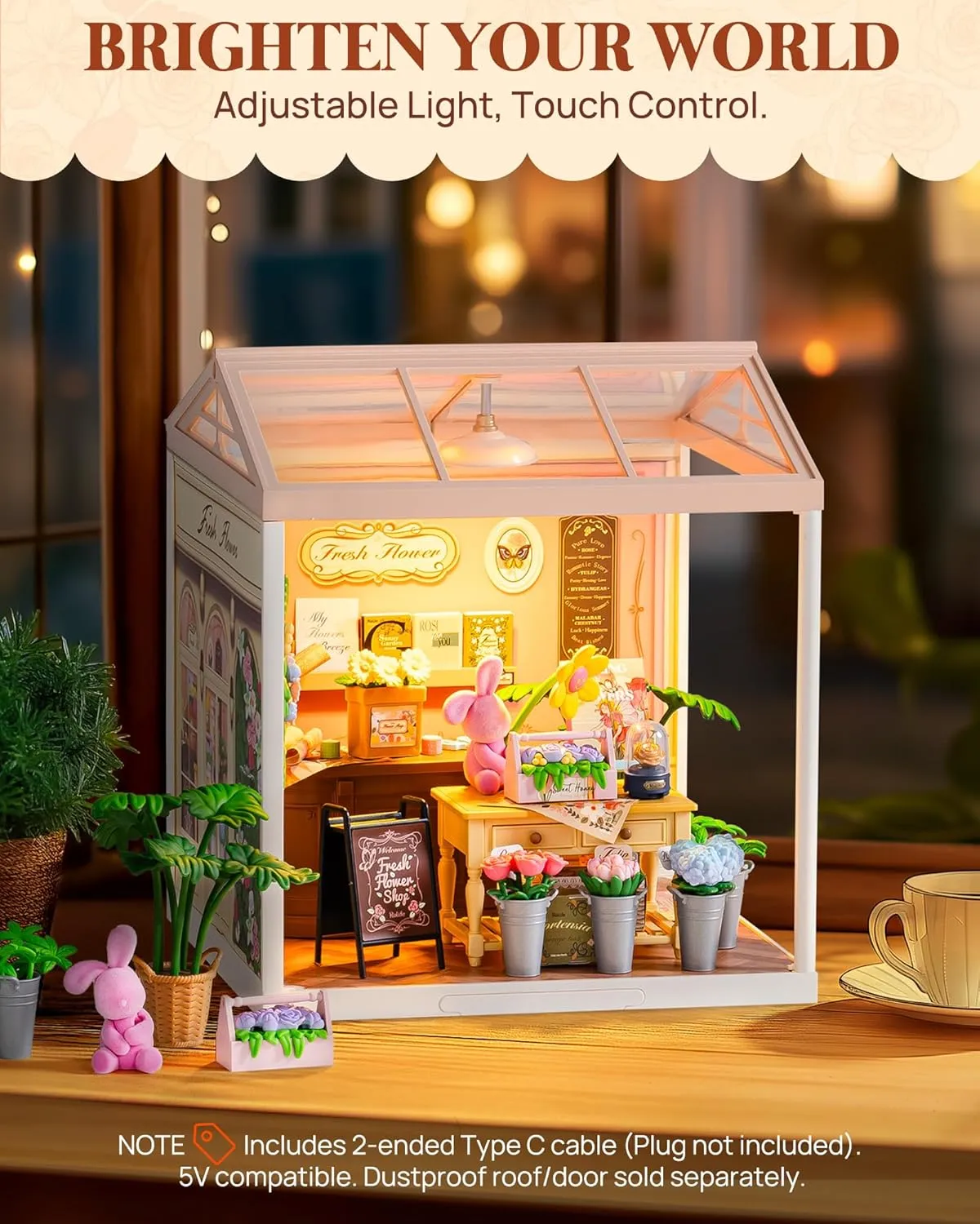 Flower Shop) Rolife Super Creator Kits Fresh Flower Shop$ Tiny House Building political functionalism administrator Blocks for Little Dolls$ DIY Plastic Mini House Model Building Kits for Teens Aged 14 $ DIY Crafts/Hobbies for Adult(Fresh 