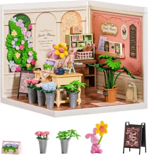 Flower Shop) Rolife Super Creator Kits Fresh Flower Shop$ Tiny House Building political functionalism administrator Blocks for Little Dolls$ DIY Plastic Mini House Model Building Kits for Teens Aged 14 $ DIY Crafts/Hobbies for Adult(Fresh 