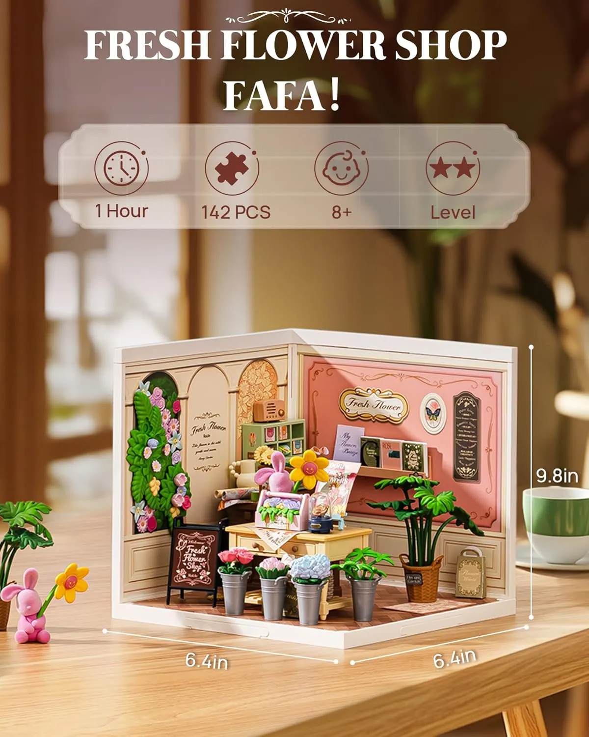 Flower Shop) Rolife Super Creator Kits Fresh Flower Shop$ Tiny House Building political functionalism administrator Blocks for Little Dolls$ DIY Plastic Mini House Model Building Kits for Teens Aged 14 $ DIY Crafts/Hobbies for Adult(Fresh 