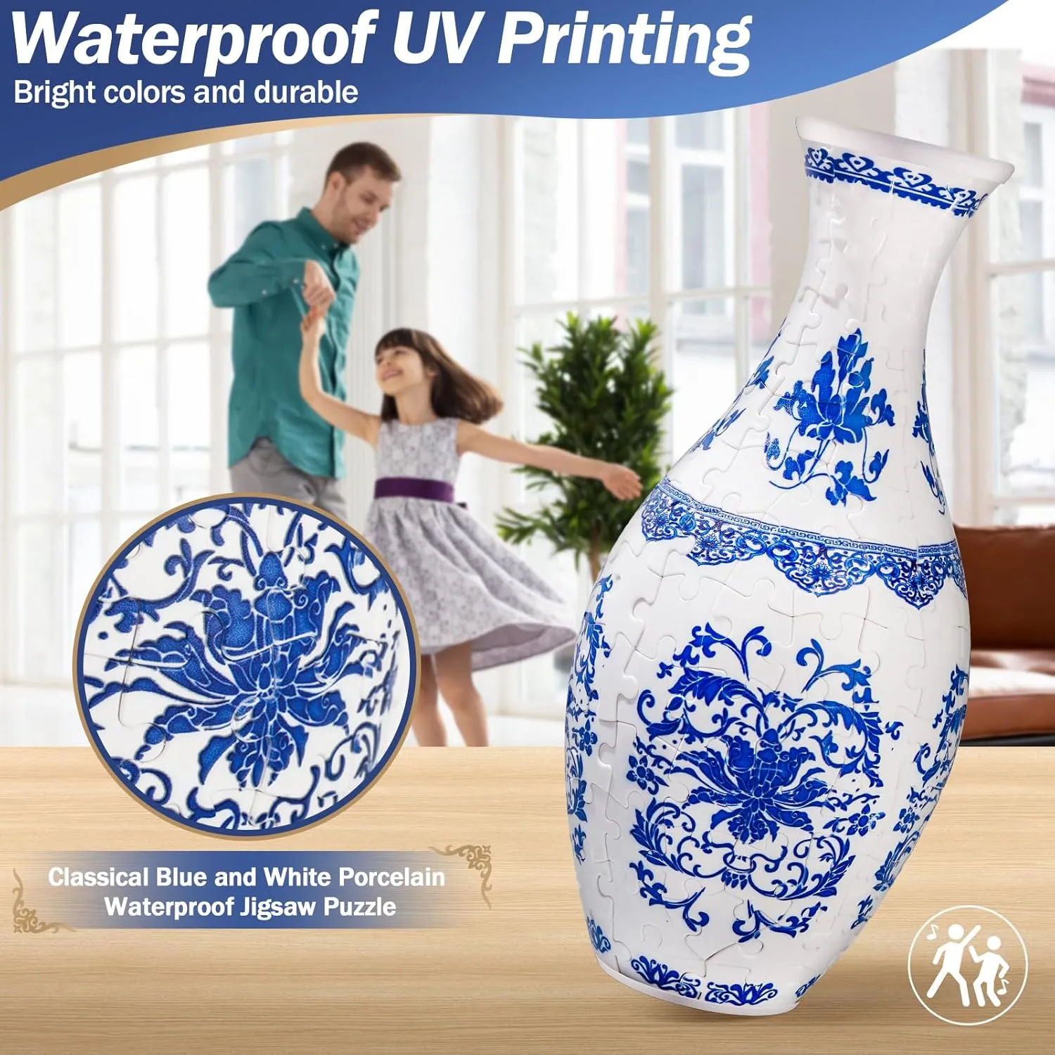 Flowers Made by 160 Curved Plastic Pieces$Unique Puzzles Crafts for Adults$Puzzle Gifts for Christmas$New Year$Mother's Day$Home and hat syndrome threaten fearless Office Decor 3D Puzzle Vase for Adults$3D Puzzle Vase for 